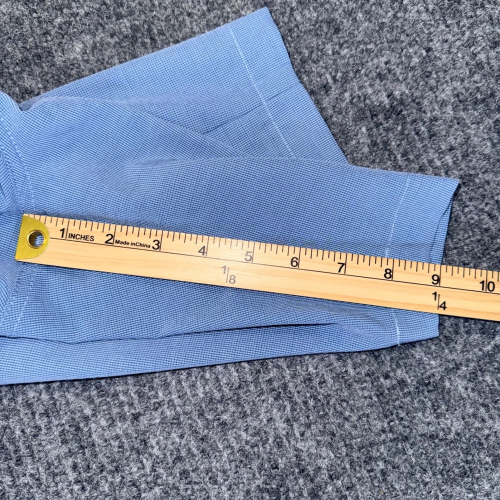TravisMathew Mens Golf Shorts Blue Micro Check Stretch Performance Size 36 - Picture 6 of 10